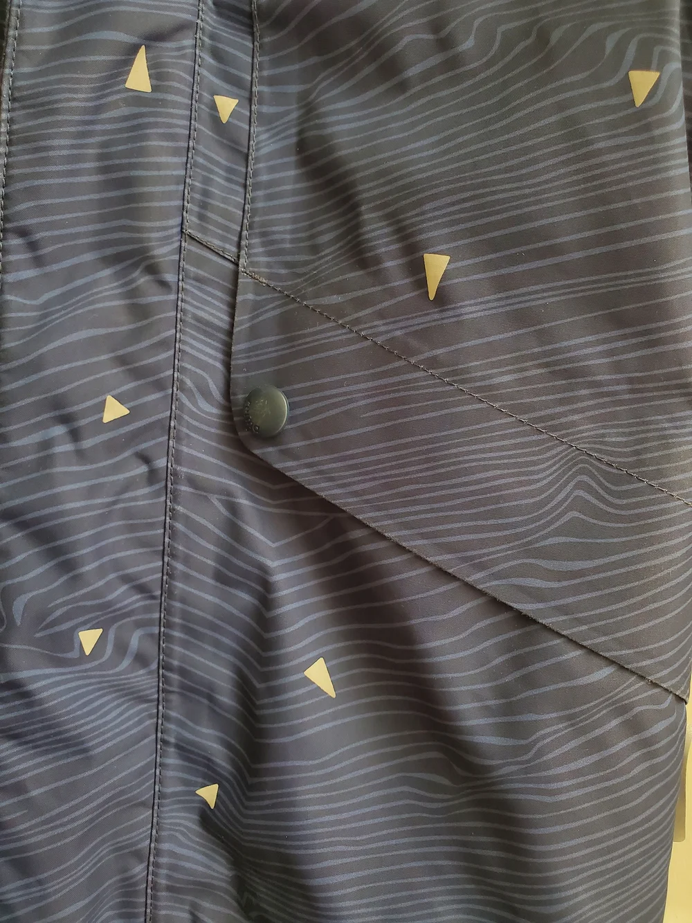 Kids Navy Blue Patterned Winter Jacket